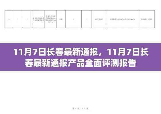 长春最新通报产品全面评测报告出炉，最新进展与深度分析（附报告）