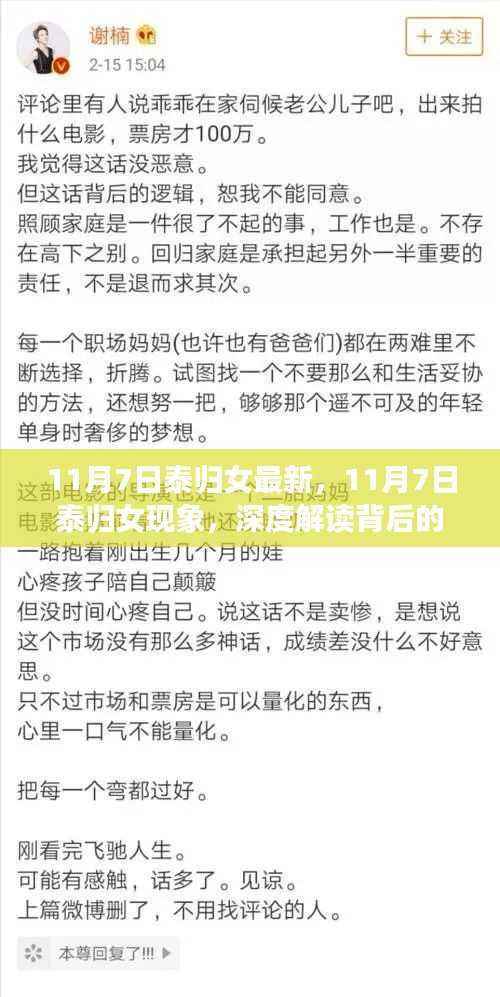 深度解读,11月7日泰归女现象背后的观点争议与个人立场