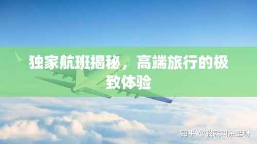 独家航班揭秘,高端旅行的极致体验