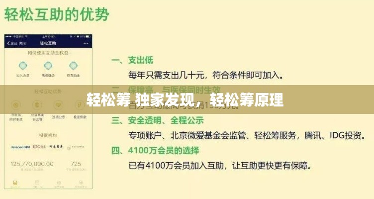 轻松筹 独家发现,轻松筹原理