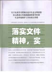 落实文件精神,实践行动与实效展现