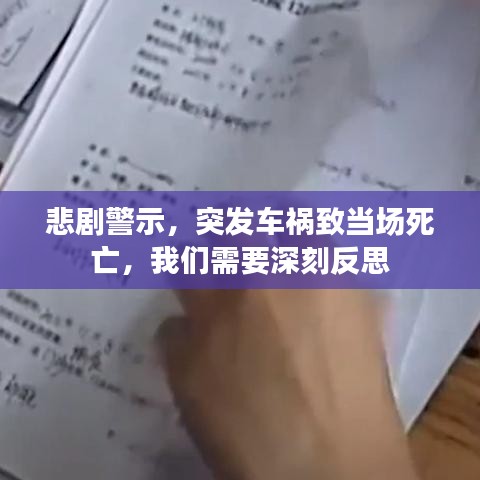 悲剧警示,突发车祸致当场死亡,我们需要深刻反思